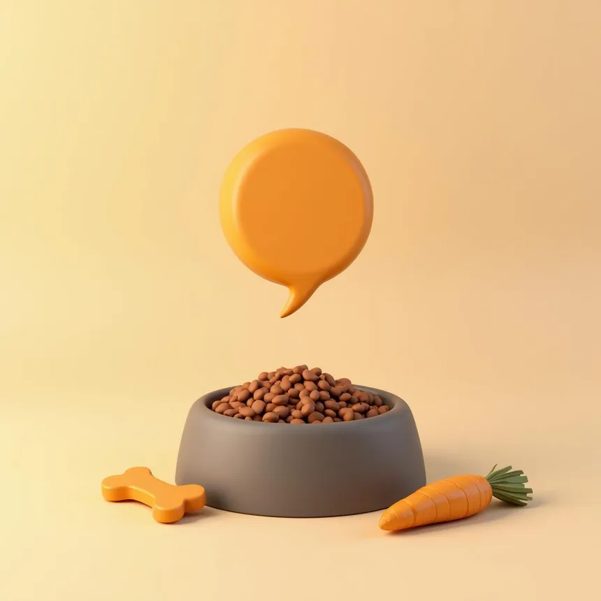 Ilustración representativa de tienda de alimento natural para mascotas