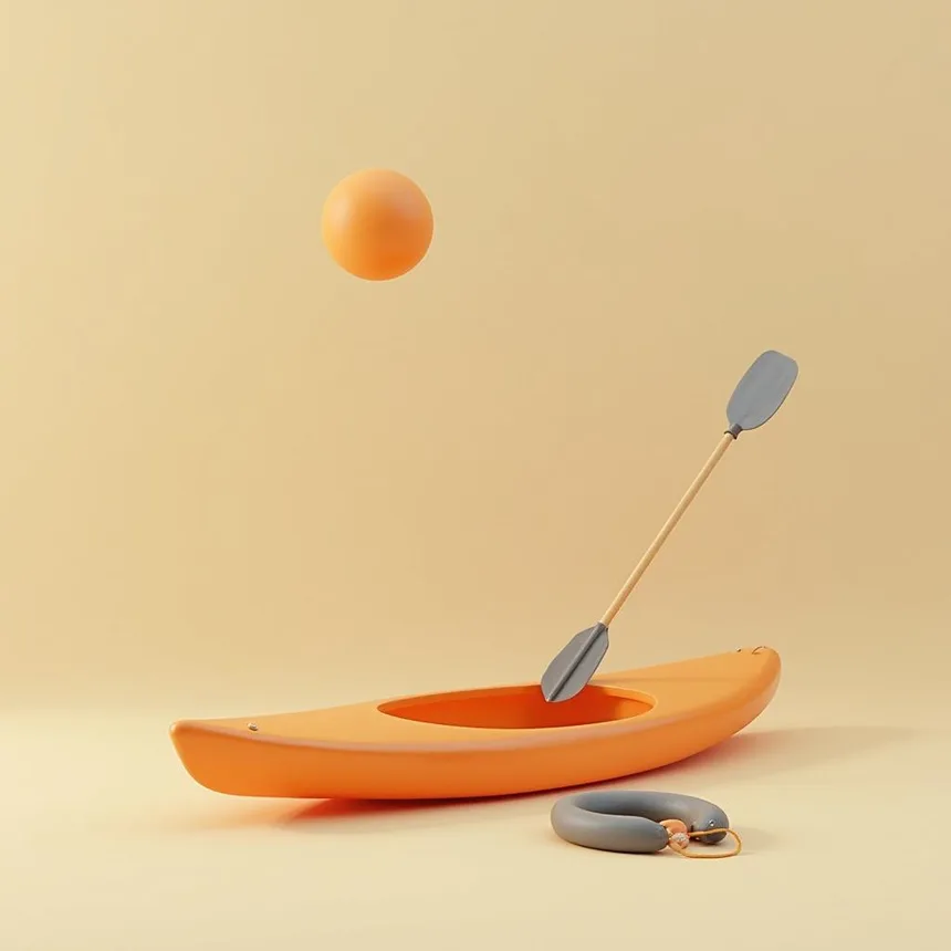 Ilustración representativa de arriendo de kayak