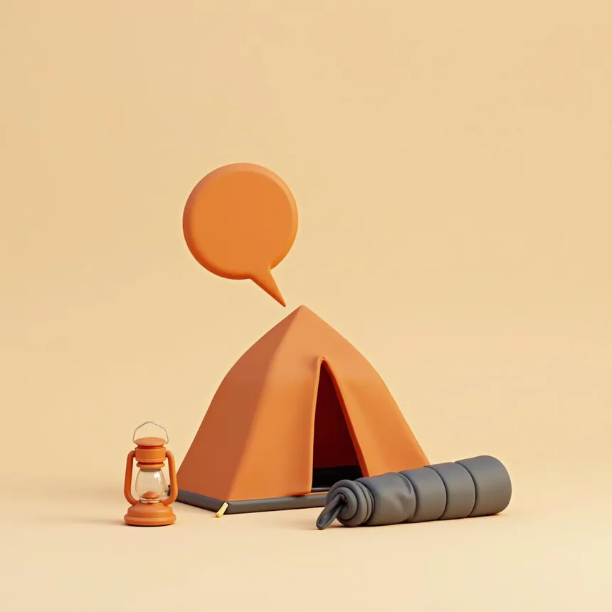 Ilustración representativa de tienda outdoor