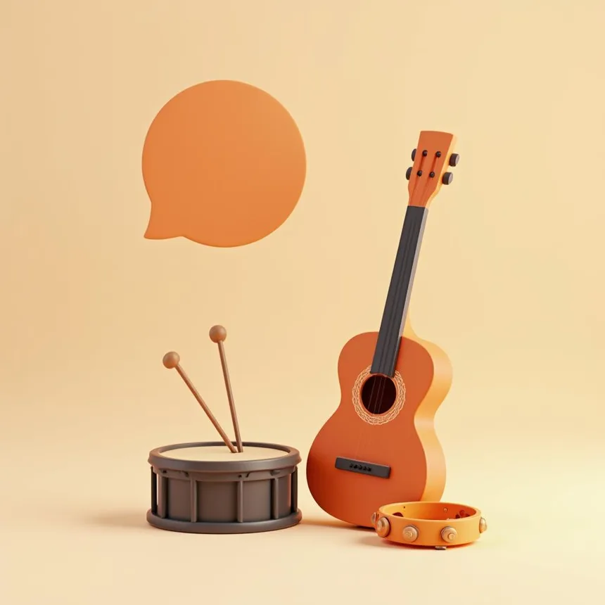 Ilustración representativa de clase de música