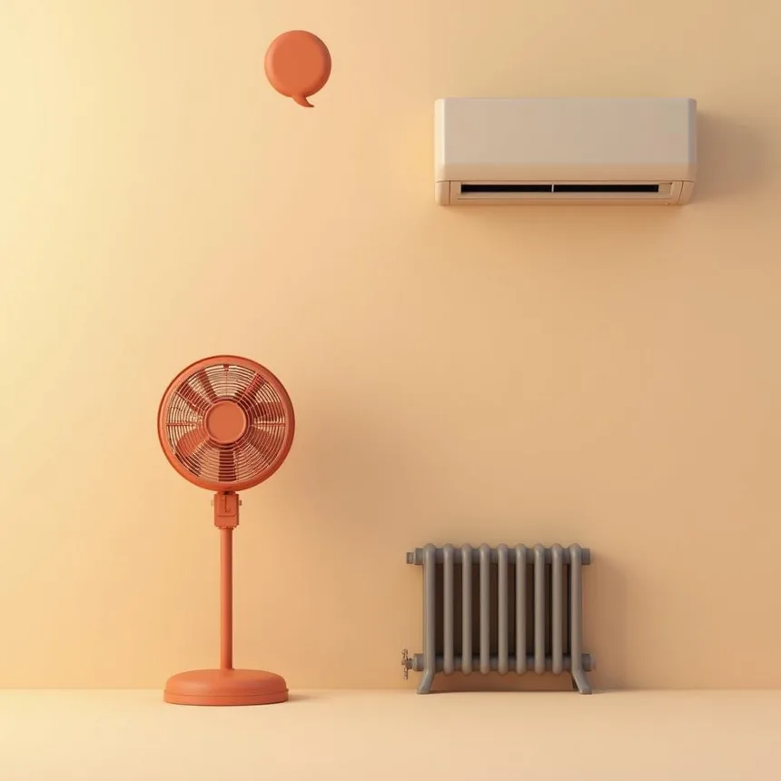 Ilustración representativa de servicio de climatización