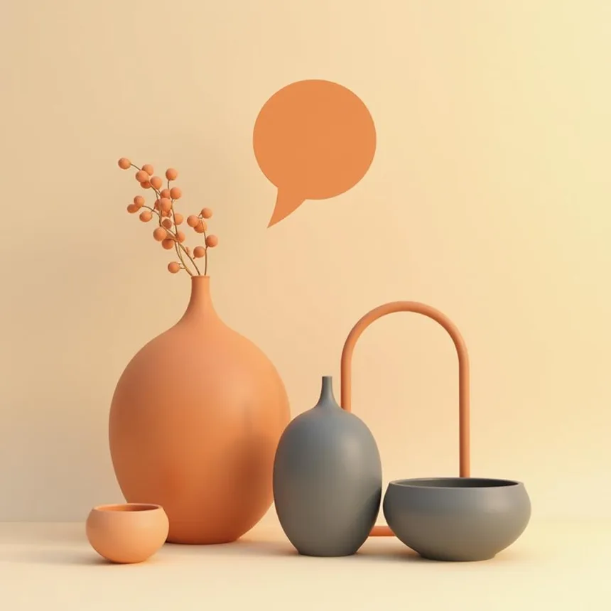 Ilustración representativa de tienda de decoración