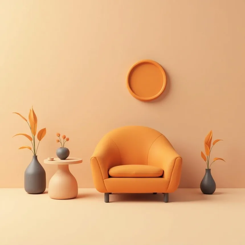 Ilustración representativa de tienda de muebles