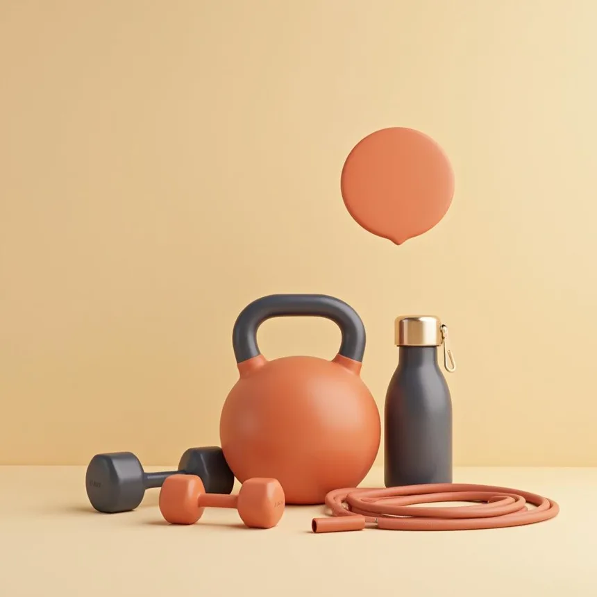 Ilustración representativa de negocio de entrenamiento personal