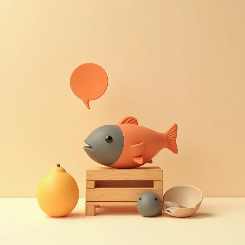 Ilustración representativa de pescadería