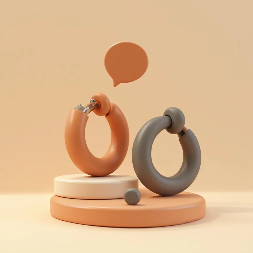 Ilustración representativa de estudio de piercing