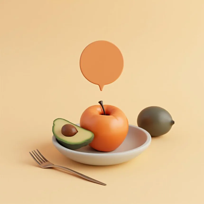 Ilustración representativa de plan de nutrición digital
