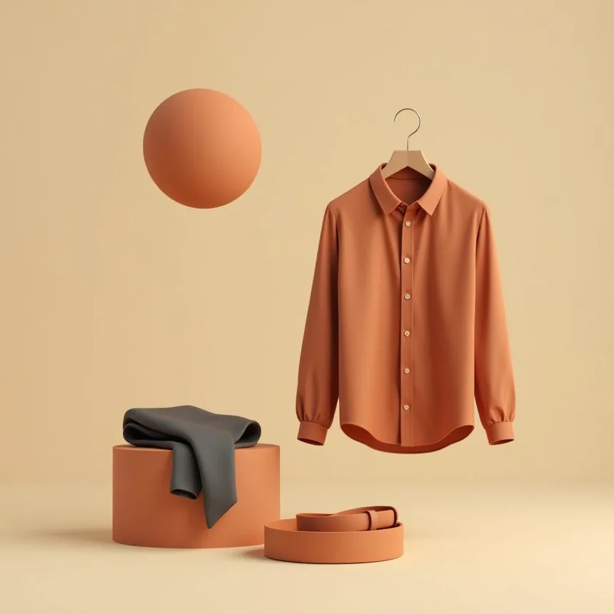 Ilustración representativa de tienda de ropa de hombre
