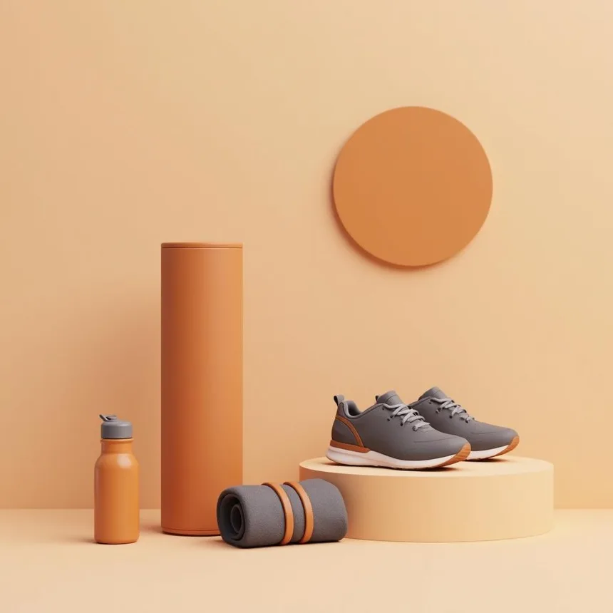 Ilustración representativa de tienda de ropa deportiva