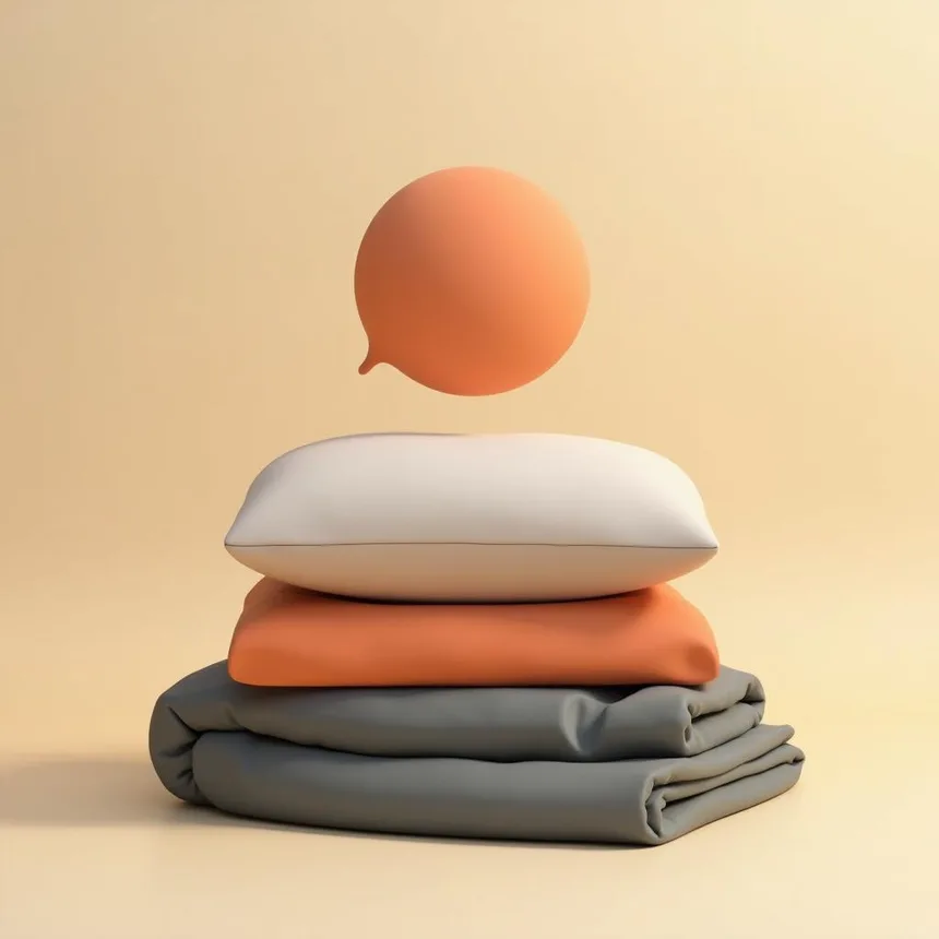 Ilustración representativa de tienda de ropa de cama