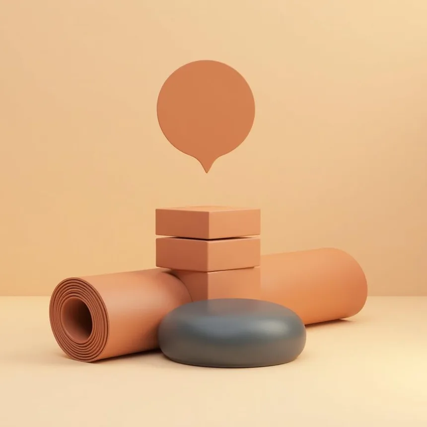 Ilustración representativa de estudio de yoga